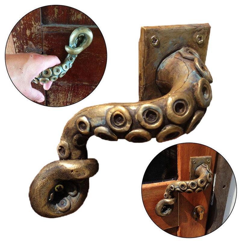 Furniture Hardware Suppliers - ヴィンテージタコドアノブアニマルスタイル屋外フック家具引き出しバー取手ハンドルハードウェア古代キャビネットシェイクハンドハンドル