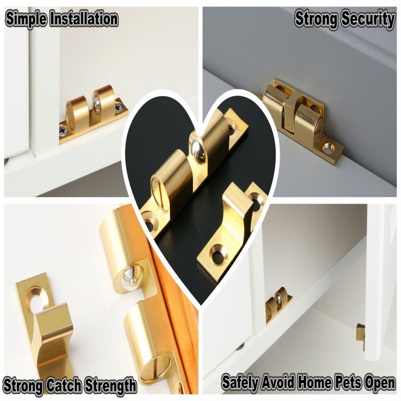3/6 個キャビネットクローゼットドアボールキャッチ、真鍮ダ - Furniture Hardware Suppliers のレビューと価格